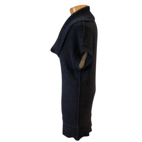 VINCE Alpaca Women Wool Cashmere Blend Cowl Neck Short Sleeve Sweater Gray L - Picture 8 of 16